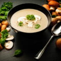 food soup mushroom spoon still life hd wallpaper preview