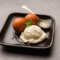 gulab jamun traditional indian dessert served with vanilla ice cream 466689 1227