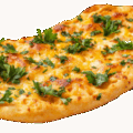 pngtree cheesy indian naan bread with herb garnish png image 14822584
